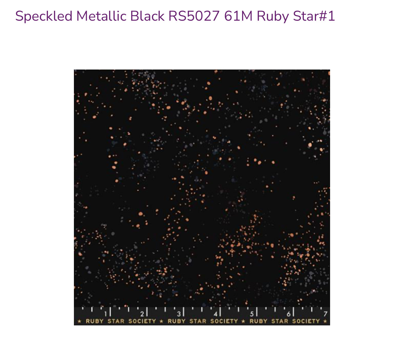 Speckled Metallic Black by Rashida for Ruby Star Society