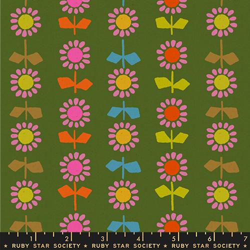Daisy Stripe | Sarah Green | Canvas | by Alexia Marcelle Abegg for Ruby Star Society