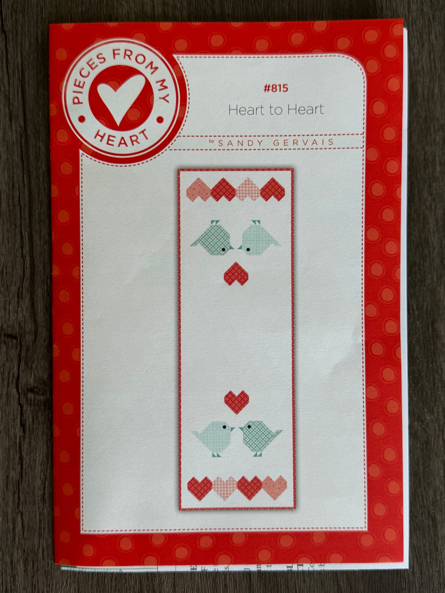 You & Me Heart to aheart Runner Kit by Sandy Gervais : Riley Blake