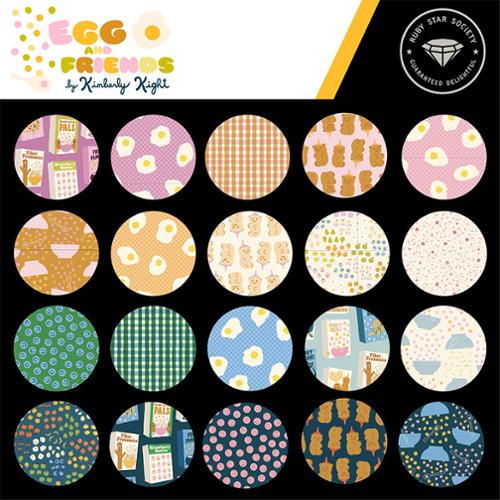 Egg and Friends | 26 piece One Yard Bundle | by Kimberly Knight | Ruby Star Society