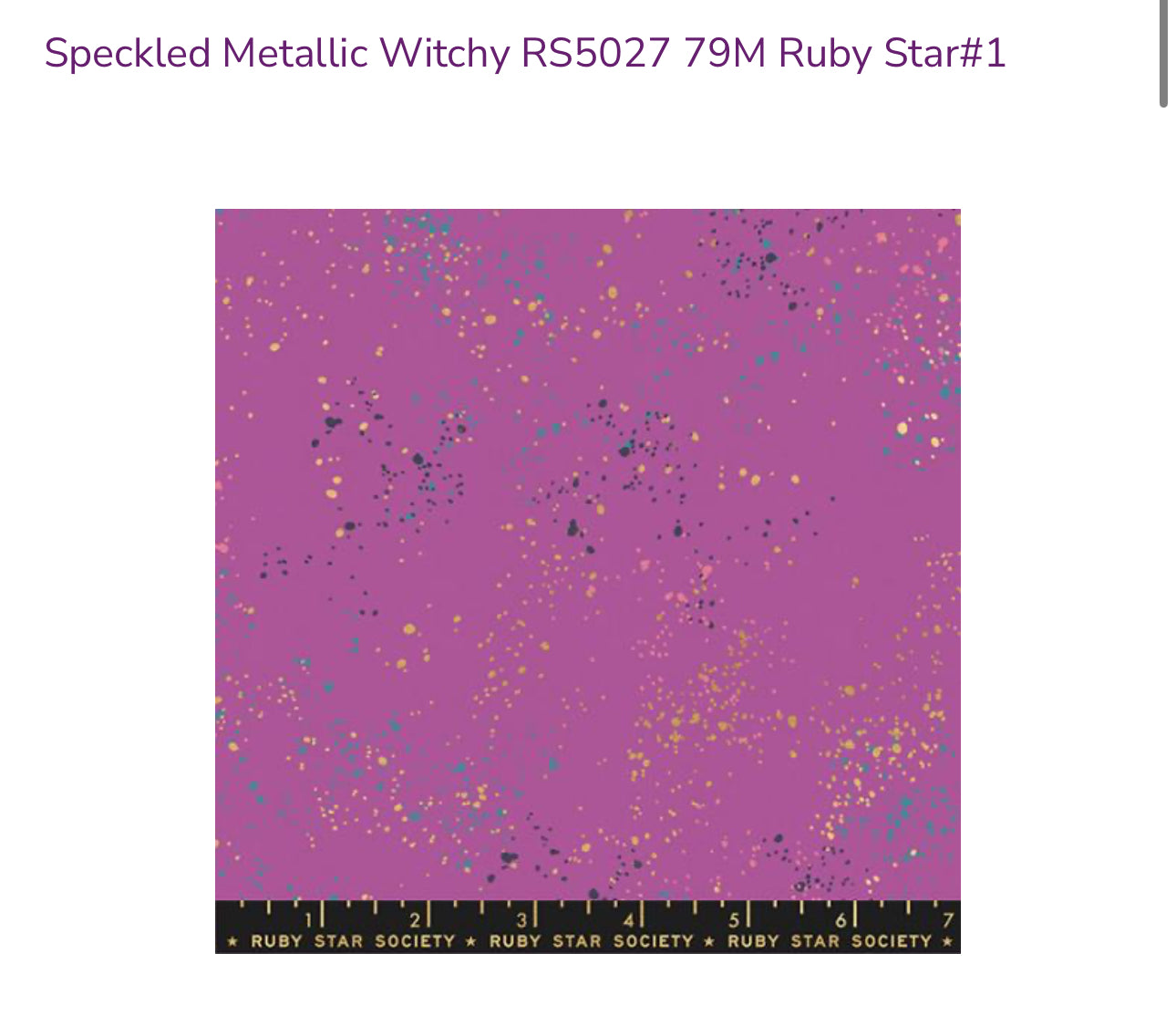 Speckled Metallic Witchy by Rashida for Ruby Star Society