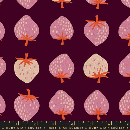 Pre-Order - Strawberry Canvas Deep Plum : by Kimberly Knight : for Ruby Star Society